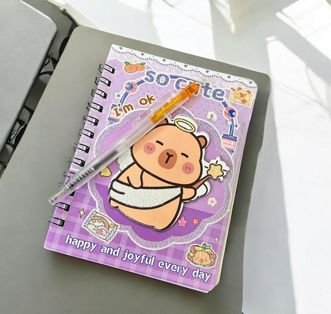 12 Libretas Capibara 3D con Lapicero $7 c/u