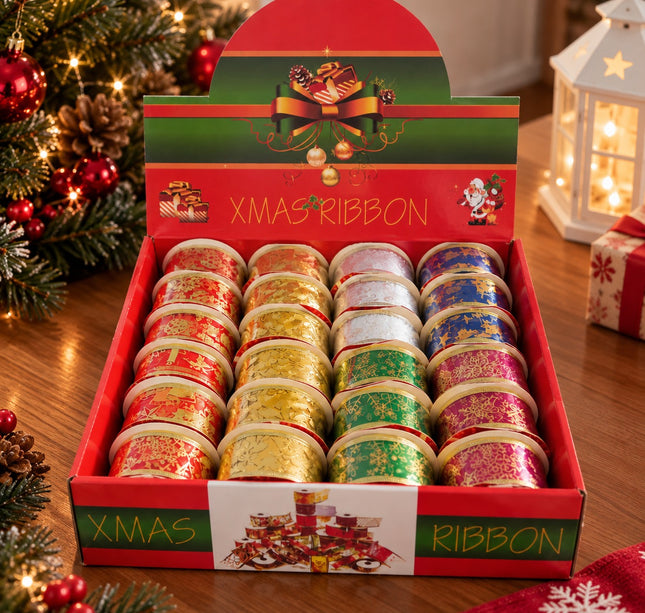 Exclusivo Tienda en linea 💥💎 24 Liston Navideño Metalizado para Decoración y Regalos $9.1 c/u