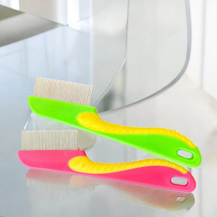 12 Peine Liendrera Con Mango de Colores $9.9 c/u