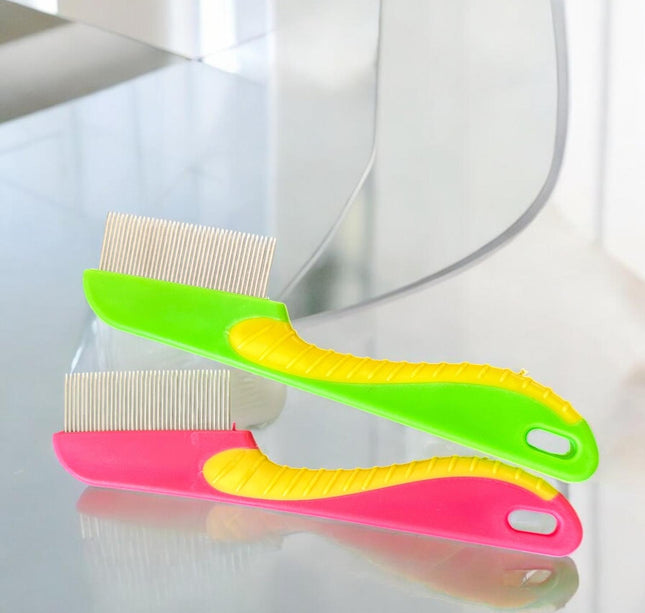 12 Peine Liendrera Con Mango de Colores $9.9 c/u