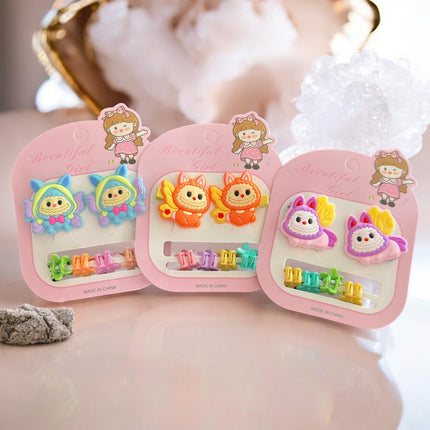 12 Sets Pasdores Capibaras/Labubus con Piojitos para Cabello $7 c/u