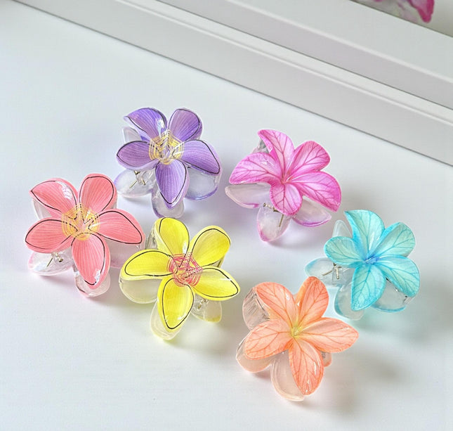 12 Pinzas Flores Hawainas  Centro $9.9 c/u