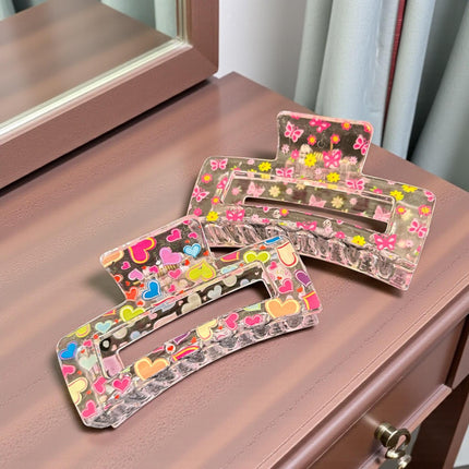 12 Pinzas para Cabello San Valentin Corazones $6.2 c/u