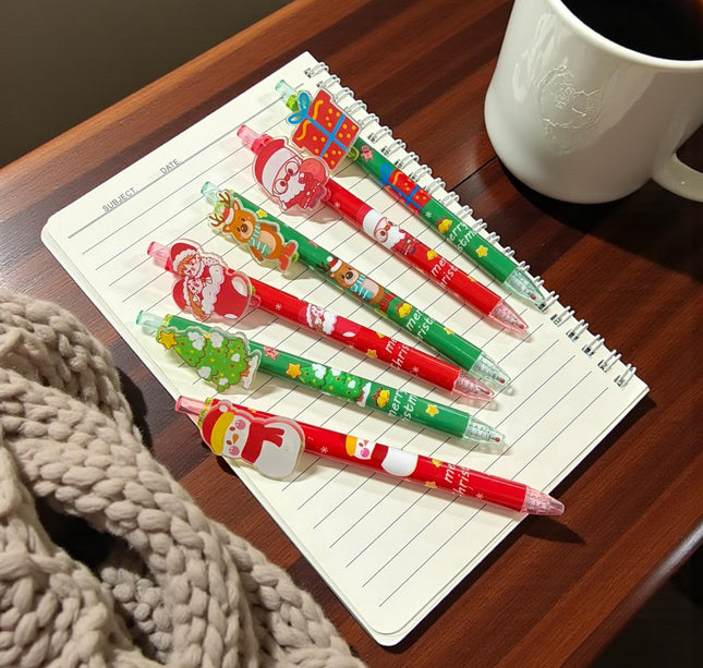 48 Lapiceros Multitintas Santa Navideños $7.82 c/u