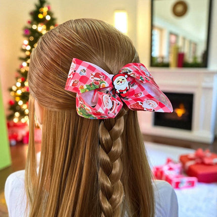 12 Moños Navideños Estampados Figuras $6.3 c/u