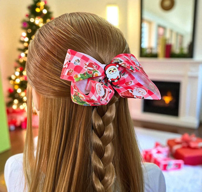 12 Moños Navideños Estampados Figuras $6.3 c/u