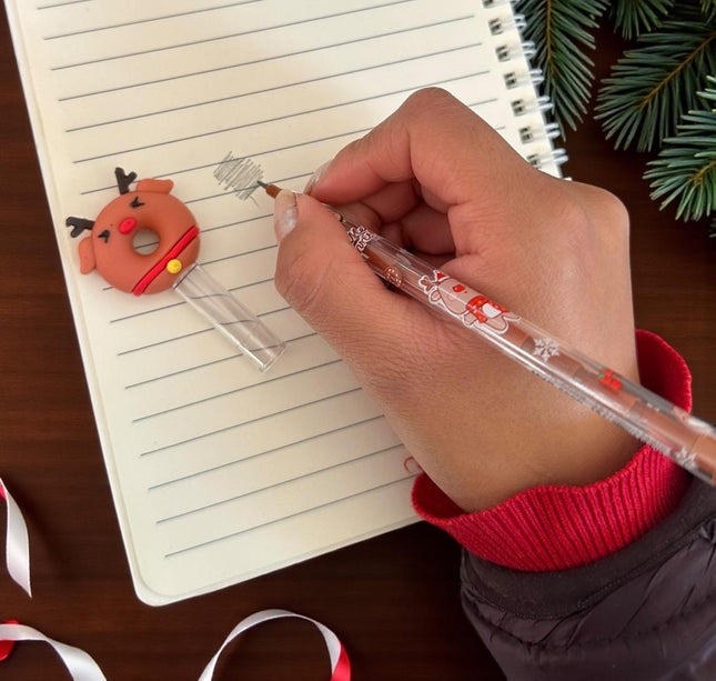 48 Lapices Navideños De Puntillas con Figuras $6.52 c/u