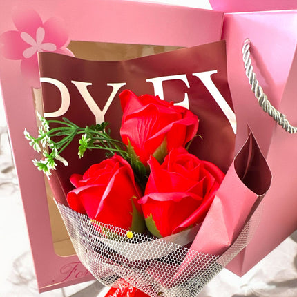 3 Caja con Rosas Jabón Regalo Día del Amor $85 c/u