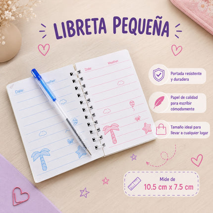 12 Libretitas Tulipan con Lapiceros $6.5 c/u