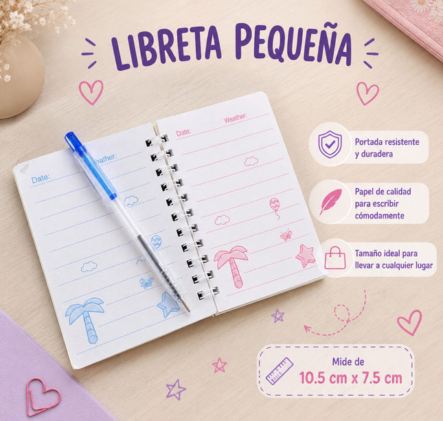 12 Libretitas Tulipan con Lapiceros $6.5 c/u
