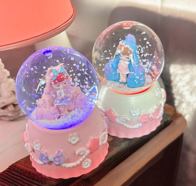 Mini Bola de Nieve con Muñequita con Luz