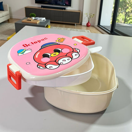 Exclusivo Tienda en linea 💥💎Lonchera Dos Niveles Infantil con Estampado y Cuchara incluida