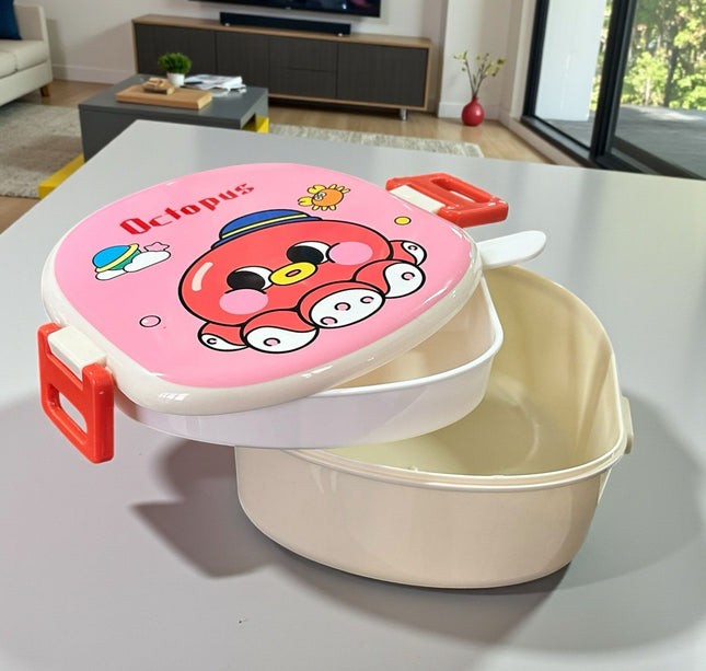 Exclusivo Tienda en linea 💥💎Lonchera Dos Niveles Infantil con Estampado y Cuchara incluida