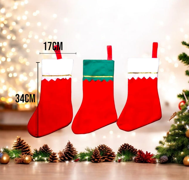 12 Botas Navideñas Decoradas $9.9 c/u