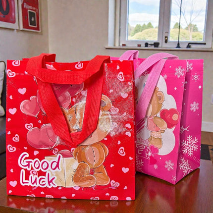 12 Bolsas Reutilizables Ositos "San Valentin" $5.9 c/u