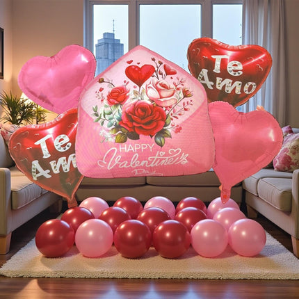 3 Sets 5 Globos Te amo  "San Valentin" $29 c/u