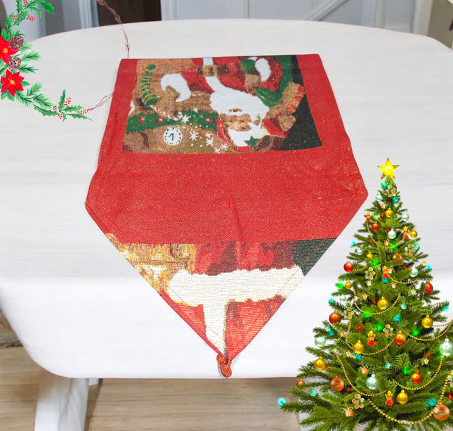 3 Camino de Mesa Santa Navidad 32 cm x 180 cm $65 c/u