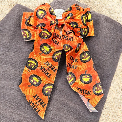 12 Moños Halloween Estampados $6.75 c/u