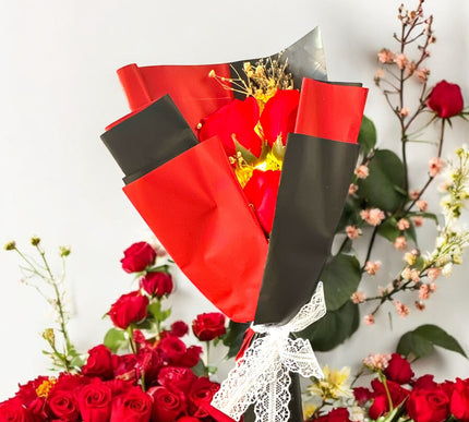 3 Regalo Flores en Bolsa Decoradas $59 c/u