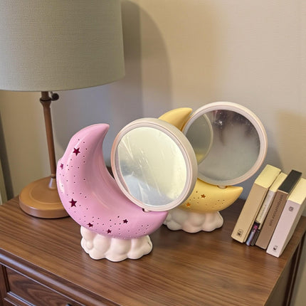 Lampara Luna con Espejo Aumento Luz