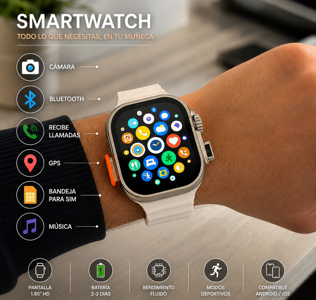 Smarth Watch 4G Con Bluetooth y espacio para SIM