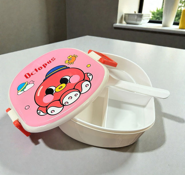 Exclusivo Tienda en linea 💥💎Lonchera Dos Niveles Infantil con Estampado y Cuchara incluida