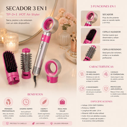 Exclusivo Tienda en linea 💥💎Secador para Cabello 3 en 1