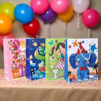 12 Bolsas  de Regalo Decoradas $6.9 c/u