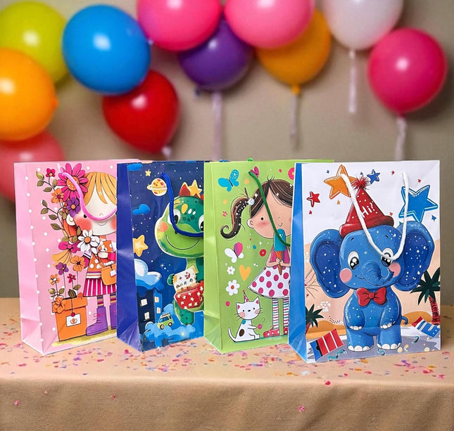 12 Bolsas  de Regalo Decoradas $6.9 c/u