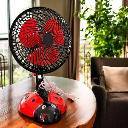 Ventilador Catarina de Colores Rojo/Rosa