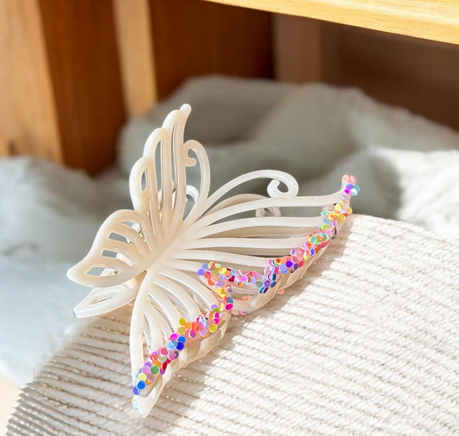 12 Pinzas Premium Mariposa Brillantes $11.5 c/u