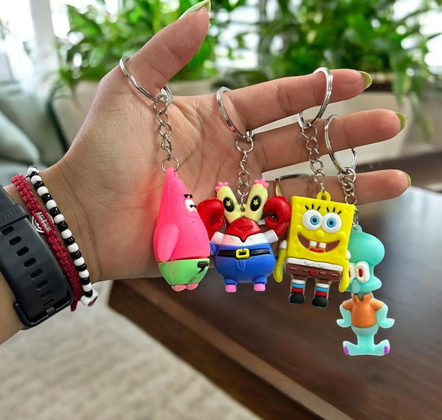 12 Llaveros Bob Esponja Personajes $6 c/u