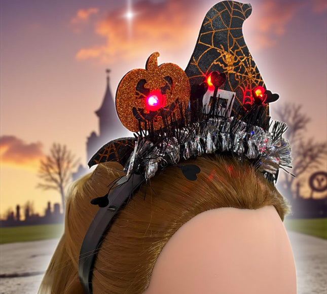 12 Diademas Halloween con Luces de colores $21 c/u