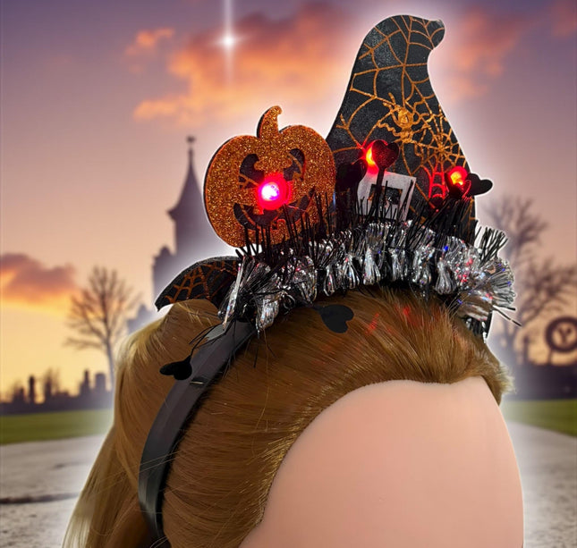 12 Diademas Halloween con Luces de colores $21 c/u