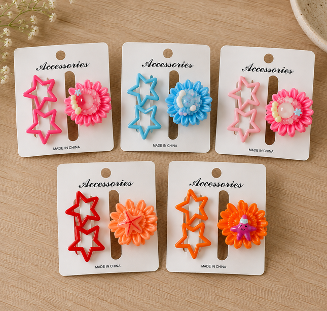 12 Sets de Cucas Estrella y Pinza "Mar"  $7.5 c/u