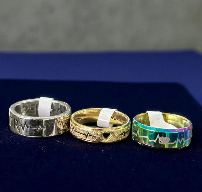 100 Anillos Hombres Acero $5.5 c/u