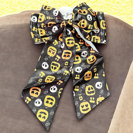12 Moños Halloween Estampados $6.75 c/u