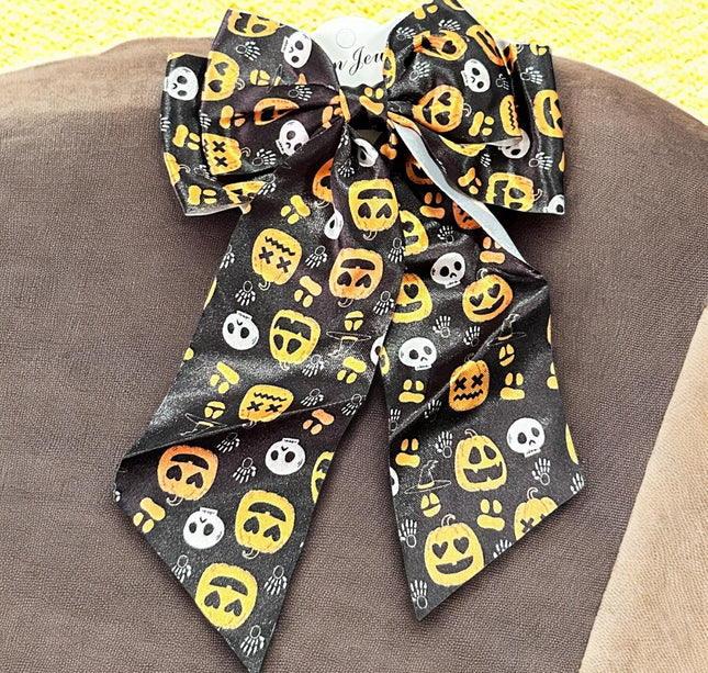 12 Moños Halloween Estampados $6.75 c/u