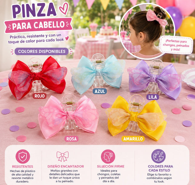 Exclusivo Tienda en linea 💥💎 12 Pinzas Moños con Mariposa Linda $7.5 c/u