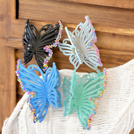 12 Pinzas Premium Mariposa Brillantes $11.5 c/u