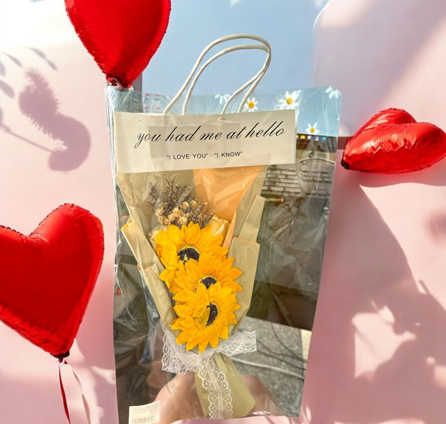 3 Regalo Flores en Bolsa Decoradas $59 c/u