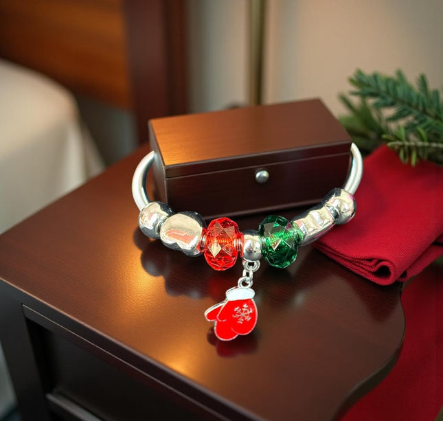 12 Pulseras Pandora Navideña Plateada $7.5 c/u