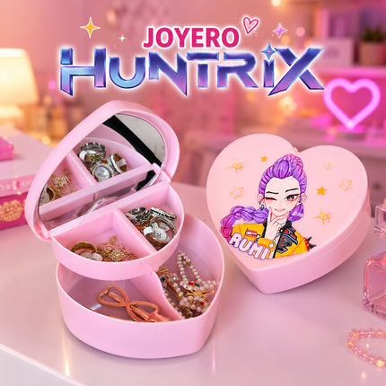 Joyero Guerreras K-Pop con Espejo en Forma de Corazon