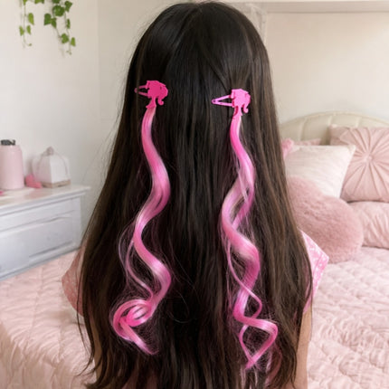 12 Pasadores con Extensiones Barbie Colores, Diferentes Diseños 12.6 c/u