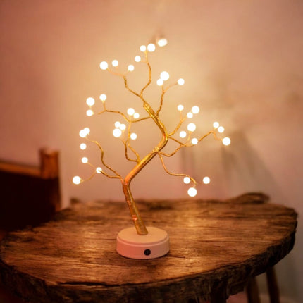 Arbol Led Decorativo Perlas Escritorio