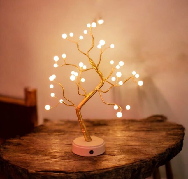 Arbol Led Decorativo Perlas Escritorio