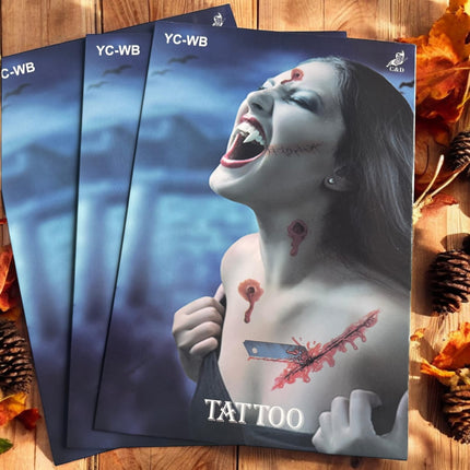 12 STICKERS CICATRIZ HALLOWEEN $8.25 C/U
