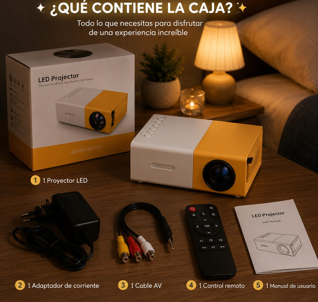 Proyector Led Con Control, diferentes Colores