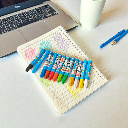 Caja con 12 Crayolas Osito $1.9 c/crayon
