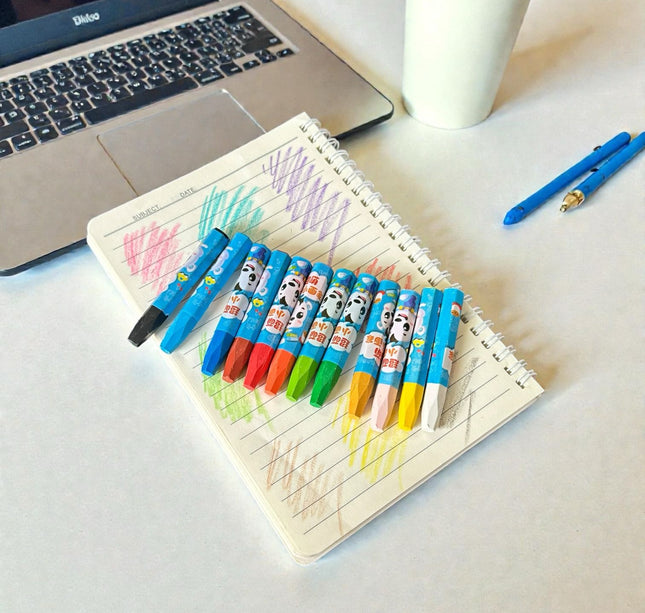 Caja con 12 Crayolas Osito $1.9 c/crayon